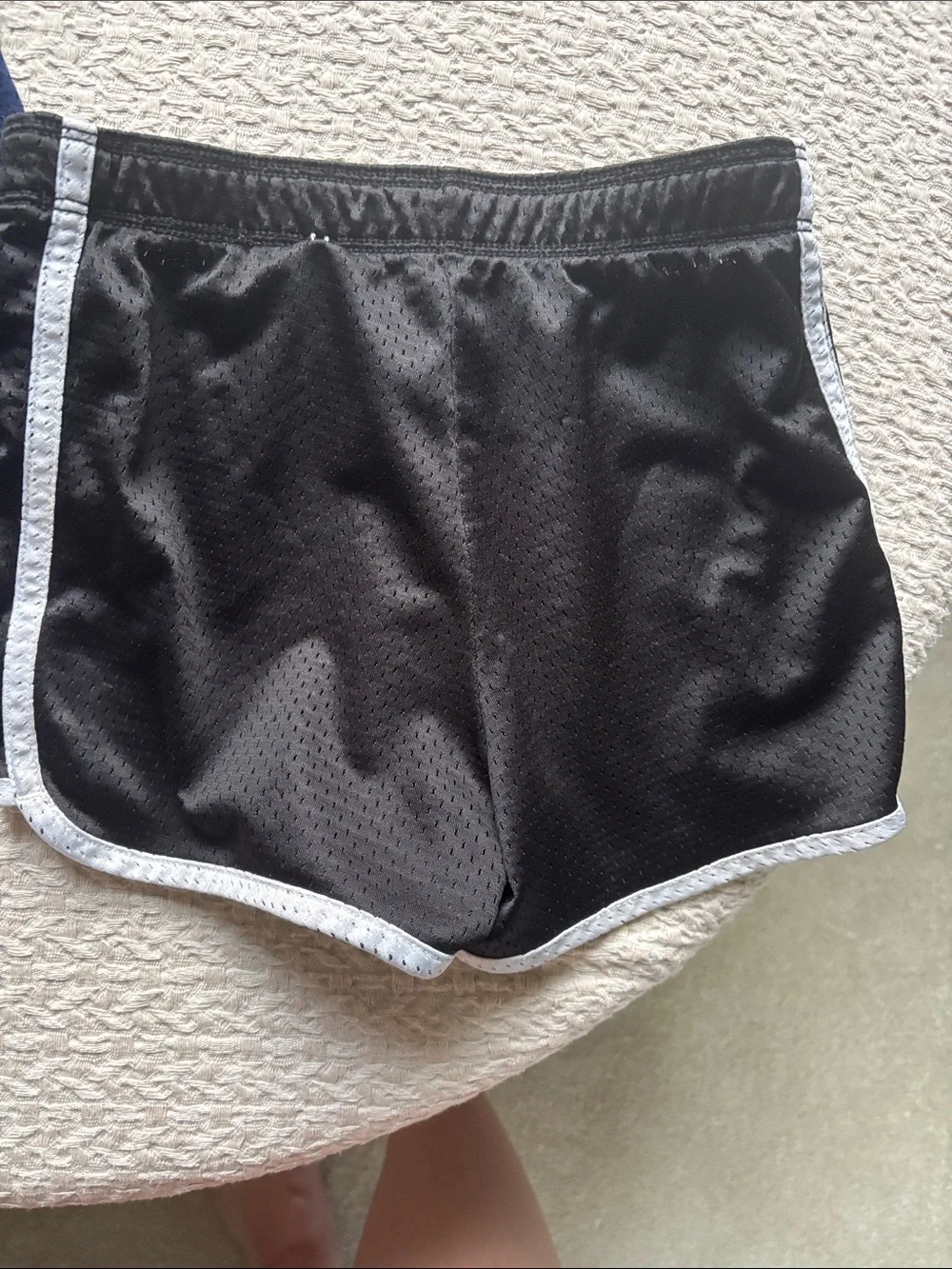 Justice Black and Navy Mesh Athletic Shorts Set